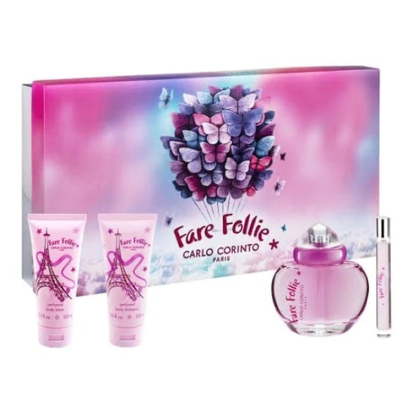 SET CARLO CORINTO FARE FOLLIE SET 4 PZAS DAMA