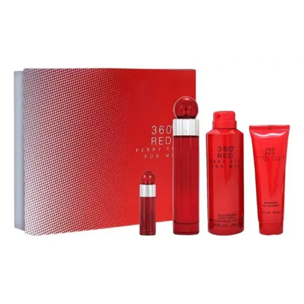 SET PERRY ELLIS 360° RED 4 PZAS CABALLERO