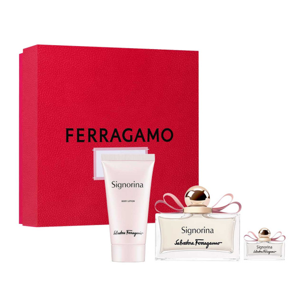 SET SALVATORE FERRAGAMO SIGNORINA 3 PZAS DAMA