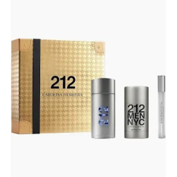 SET CAROLINA HERRERA 212 3 PZAS TOIL CABALLERO